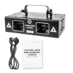 LIGHT4ME LASER RGB GEOMETRIC 350mW rzutnik laser