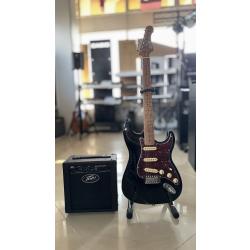 JET JS-300 BK gitara elektryczna + wzmacniacz PEAVEY Backstage