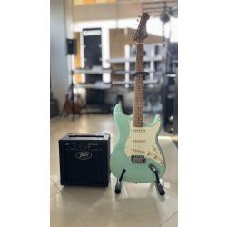 JET JS-300 SFG SSS gitara elektryczna + wzmacniacz PEAVEY Backstage