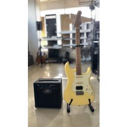 JET JS-400-VYW-HSS gitara elektryczna + wzmacniacz PEAVEY Backstage
